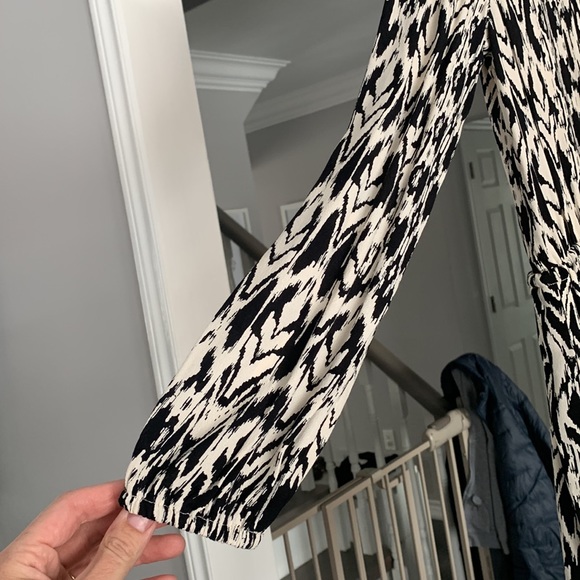 Gap black and white long sleeve dress - Picture 4 of 5